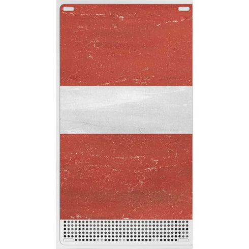 Latvia Flag Distressed Xbox Series S Console Skin